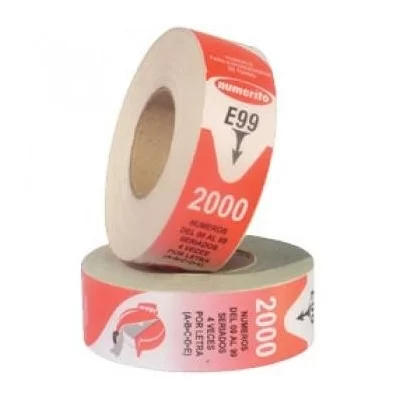 ROLLOS DE NUMEROS PARA EXPENDEDORA